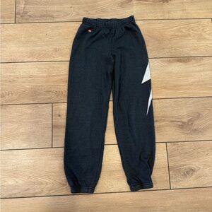 Aviator Nation Black and White Joggers with Elastic Cuffs